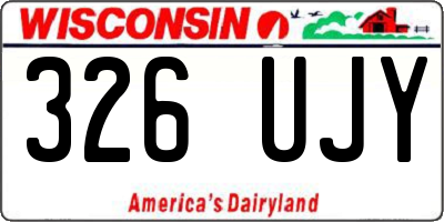 WI license plate 326UJY