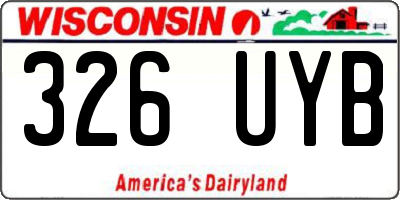 WI license plate 326UYB