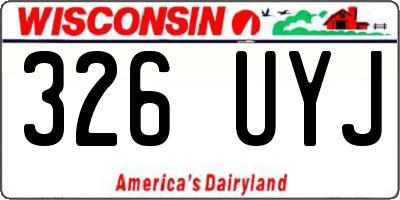 WI license plate 326UYJ