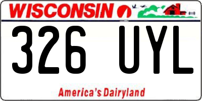 WI license plate 326UYL