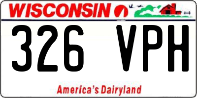 WI license plate 326VPH