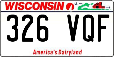 WI license plate 326VQF