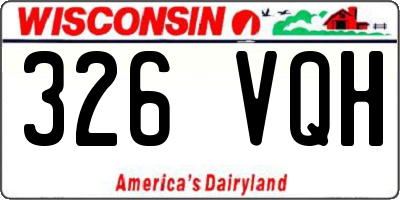 WI license plate 326VQH