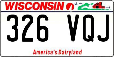 WI license plate 326VQJ