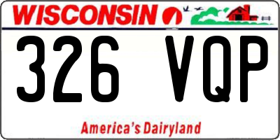 WI license plate 326VQP