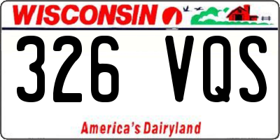 WI license plate 326VQS