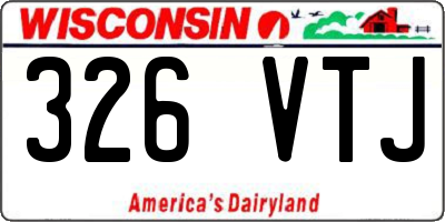 WI license plate 326VTJ