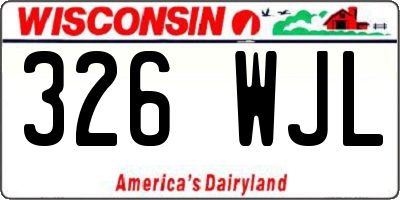 WI license plate 326WJL