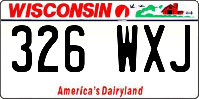 WI license plate 326WXJ