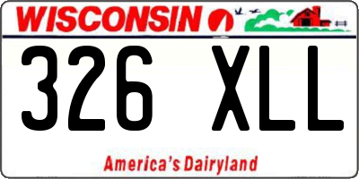 WI license plate 326XLL