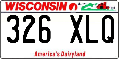 WI license plate 326XLQ