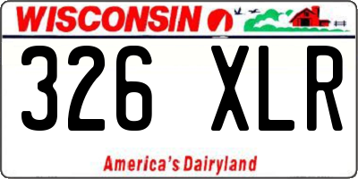 WI license plate 326XLR