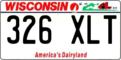 WI license plate 326XLT