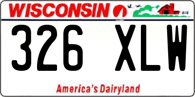 WI license plate 326XLW