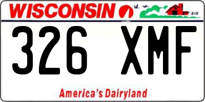 WI license plate 326XMF