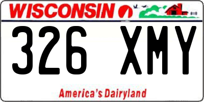 WI license plate 326XMY