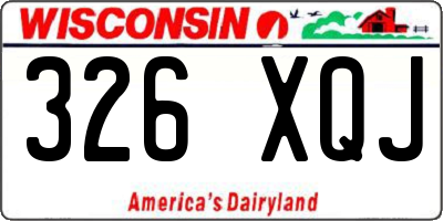 WI license plate 326XQJ