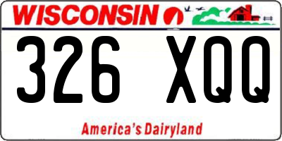 WI license plate 326XQQ