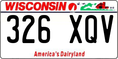 WI license plate 326XQV