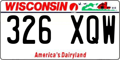 WI license plate 326XQW