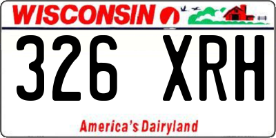 WI license plate 326XRH