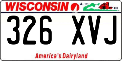 WI license plate 326XVJ