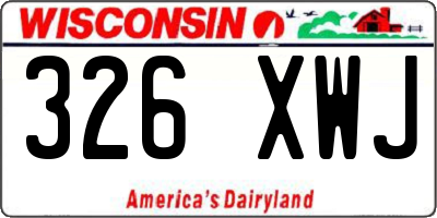 WI license plate 326XWJ