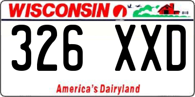WI license plate 326XXD