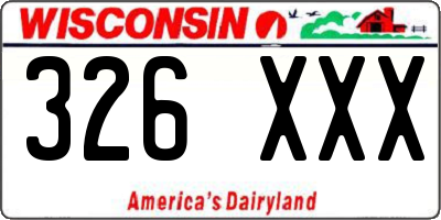 WI license plate 326XXX
