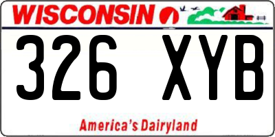 WI license plate 326XYB