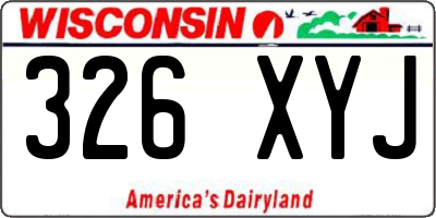 WI license plate 326XYJ