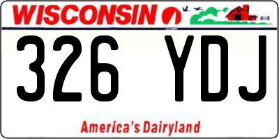WI license plate 326YDJ