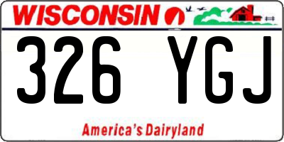 WI license plate 326YGJ