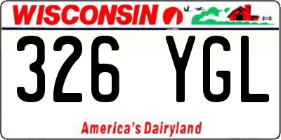 WI license plate 326YGL
