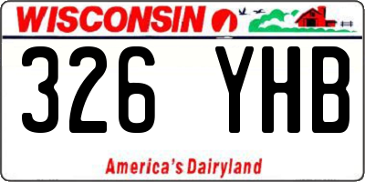 WI license plate 326YHB