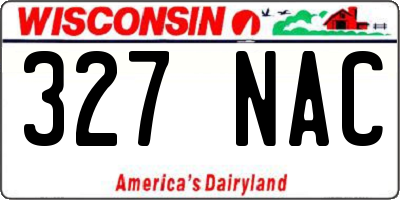 WI license plate 327NAC