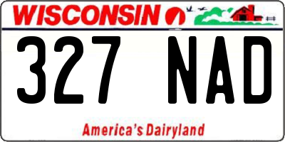 WI license plate 327NAD