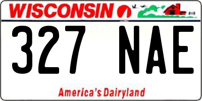 WI license plate 327NAE
