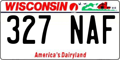 WI license plate 327NAF