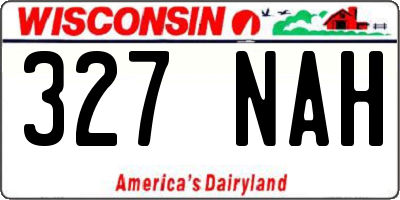 WI license plate 327NAH