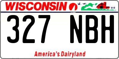 WI license plate 327NBH