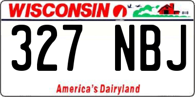 WI license plate 327NBJ