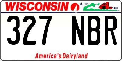 WI license plate 327NBR