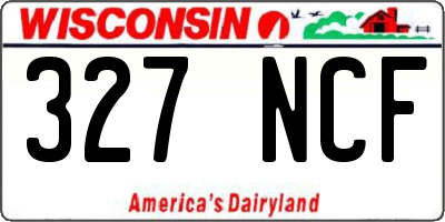 WI license plate 327NCF