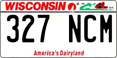 WI license plate 327NCM