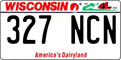 WI license plate 327NCN