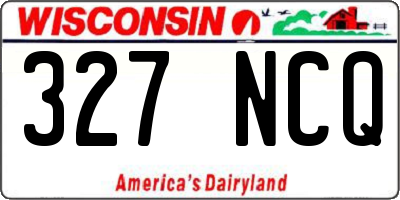 WI license plate 327NCQ