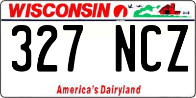 WI license plate 327NCZ