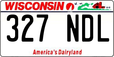 WI license plate 327NDL
