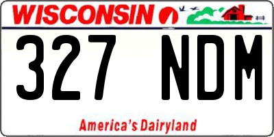 WI license plate 327NDM